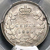 1891 PCGS AU 50 Canada Victoria 5 Cents Sterling Silver Coin (25120401C)