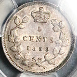 1899 PCGS AU 55 Canada Victoria 5 Cents Sterling Silver Coin (25120502C)