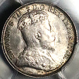 1902-H PCGS AU 58 Canada Edward VII 5 Cents Small H Sterling Silver Coin (25120503C)
