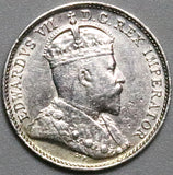 1905 Canada Edward VII 5 Cents AU Sterling Silver Coin (23092501R)