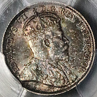 1910 PCGS MS 63 Canada 5 Cents Round Leaves Edward VII  Silver Coin (24090802C)