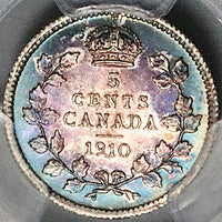 1910 PCGS MS 63 Canada 5 Cents Round Leaves Edward VII  Silver Coin (24090802C)