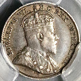 1910 PCGS XF 40 Canada 5 Cents Round Leaves Edward VII  Silver Coin (25062502C)