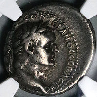 76 NGC VF Vespasian & Titus Silver Didrachm Caesarea Cappadocia Rare (25010501C)