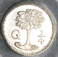 1844-G PCGS MS 67 Central American Republic 1/4 Real Guatemala Silver Coin POP 4/0 (21081501D)