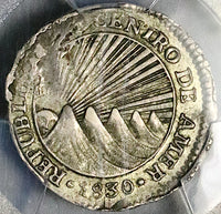 1830-T PCGS XF 45 Central American Republic 1 Real Honduras Tegucigalpa Mint Silver Coin (25100202C)