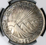 1826-NG NGC MS 61 Central American Republic Guatemala 8 Reales Silver Coin (26031001C)