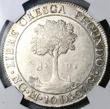 1829-NG NGC AU 55 Central American Republic Guatemala 8 Reales Silver Coin (25122001D)