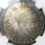 1836-NG NGC AU 53 Central American Republic Guatemala 8 Reales Coin (26010401D)