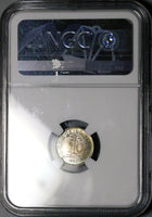 1893 NGC MS 66 Ceylon Victoria 10 Cents Britain Gem Silver Coin Pop 5/0 (25071001C)