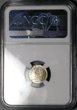 1893 NGC MS 66 Ceylon Victoria 10 Cents Britain Gem Silver Coin Pop 5/0 (25071001C)