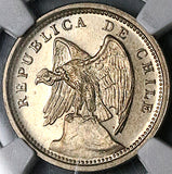 1940 NGC MS 64 Chile 10 Centavos Condor Bird Santiago Mint State Coin (25070601C)