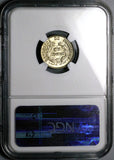 1885 NGC MS 66 Chile 1 Decimo Condor Santiago Gem Key Coin POP 1/0 (25122101C)