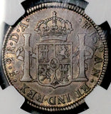 1799 NGC VF 30 Chile 2 Reales Charles IV Rare Inverted Mint Mark Spain Colony Silver Coin (26072004C)