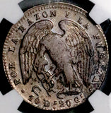 1844 NGC XF 45 Chile 2 Reales Condor Bird Silver Coin (26070403C)