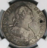1802-So NGC VF Chile 4 Reales Rare 18k Spain Colonial Santiago Mint Silver Coin (26062301C)