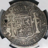 1802-So NGC VF Chile 4 Reales Rare 18k Spain Colonial Santiago Mint Silver Coin (26062301C)