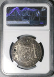 1802-So NGC VF Chile 4 Reales Rare 18k Spain Colonial Santiago Mint Silver Coin (26062301C)