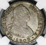 1808/7 NGC XF 40 Chile 4 Reales Rare 25k Overdate Spain Colonial Silver Coin POP 1/6 (25110802C)