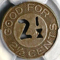 1926 PCGS MS 62 Shanghai China 2.5 cents Omnibus Token Bus Coin (23042901C)