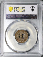 1926 PCGS MS 62 Shanghai China 2.5 cents Omnibus Token Bus Coin (23042901C)