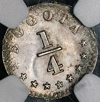 1870 NGC MS 63 Colombia 1/4 Decimo Bogota Rare Silver Coin POP 2/0 (23060702C)