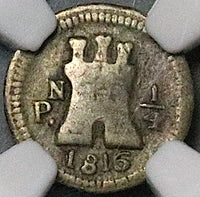 1816-PN NGC VG 8 Colombia 1/4 Real Popayan Mint Spain Colonial Silver Coin (24103101C)