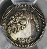 1844 PCGS XF 45 Colombia 1/4 Real Nueva Granada Bogota Mint Silver Coin POP 1/0 (25100201C)