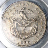 1859 ANACS VF 25 Colombia 1 Peso Bogota Granadine Confederation Condor Silver Coin (25102302C)