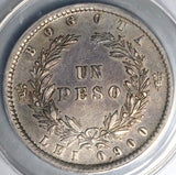 1859 ANACS VF 25 Colombia 1 Peso Bogota Granadine Confederation Condor Silver Coin (25102302C)