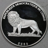 2000 Congo 10 Francs Lockheed Constellation Lion Proof Silver Coin (23120908R)