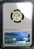 1870 NGC AU 58 Costa Rica 10 Centavos Ceiba Tree 48k Error Silver Coin (23061403C)