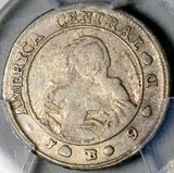 1849 PCGS VF 25 Costa Rica 1 Real Coffee Tree Woman Silver Coin (26070302D)
