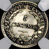 1910 NGC MS 66 Costa Rica 5 Centimos Gem Key Mint State Silver Coin (26071601D)