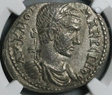 217 NGC XF  Macrinus Cyrrhus Tetradrachm Cyrrhestica Billon Silver Coin (26052301C)