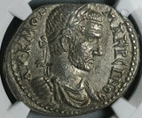 217 NGC XF  Macrinus Cyrrhus Tetradrachm Cyrrhestica Billon Silver Coin (26052301C)