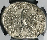 217 NGC XF  Macrinus Cyrrhus Tetradrachm Cyrrhestica Billon Silver Coin (26052301C)
