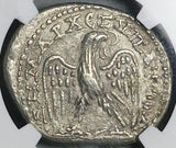 217 NGC XF  Macrinus Cyrrhus Tetradrachm Cyrrhestica Billon Silver Coin (26052301C)