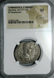 217 NGC XF  Macrinus Cyrrhus Tetradrachm Cyrrhestica Billon Silver Coin (26052301C)
