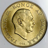 1959 NGC MS 66 Denmark 2 Kroner Frederik IX Key Date 192k POP 6/0 (26050204C)