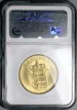 1959 NGC MS 66 Denmark 2 Kroner Frederik IX Key Date 192k POP 6/0 (26050204C)