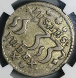 1645 NGC VF 2 Mark Marck Denmark Christian IV Judaica Gluckstad Mint Silver Coin (26051702D)