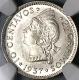 1937 NGC MS 65 Dominican Republic 10 Centavos Gem Silver Coin (17061801D)