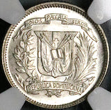 1937 NGC MS 65 Dominican Republic 10 Centavos Gem Silver Coin (17061801D)