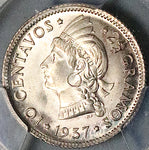 1937 PCGS MS 65 Dominican Republic 10 Centavos Gem Silver Coin (25092704C)