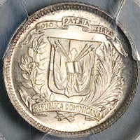 1937 PCGS MS 65 Dominican Republic 10 Centavos Gem Silver Coin (25092704C)