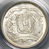 1944 PCGS MS 63 Dominican Republic Silver 10 Centavos Scarce Coin (26050201C)