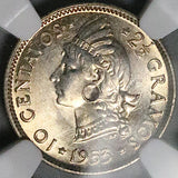 1953 NGC MS 65 Dominican Republic Silver 10 Centavos GEM Coin (26050202C)