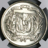 1961 NGC MS 66 Dominican Republic Medio 1/2 Peso Gem Coin (26050203C)