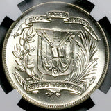 1961 NGC MS 66 Dominican Republic Medio 1/2 Peso Gem Coin (26050203C)